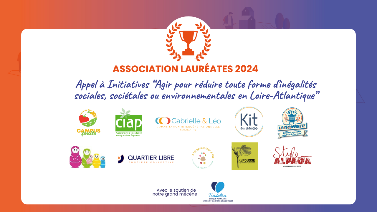 Découvrez les 10 associations lauréates du 3e appel à initiatives